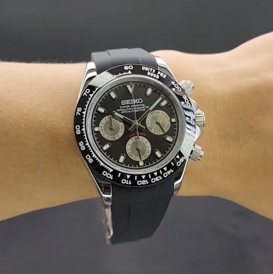 Daytona Ceramique Noir Rubber SeikoMod
