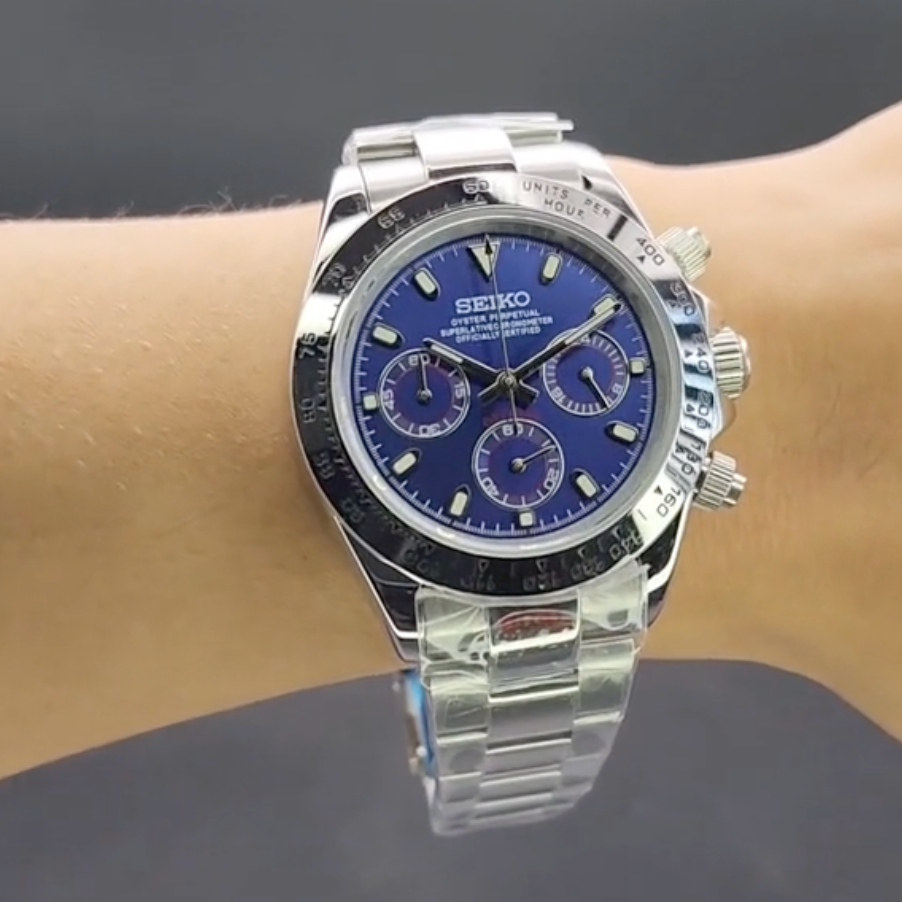 Daytona Bleu Noir Oyster SeikoMod