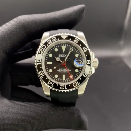 GMT DLC Noir Rubber SeikoMod