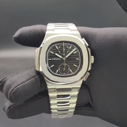 Nautilus Chrono Noir SeikoMod