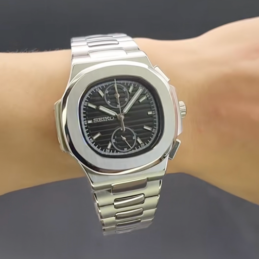 Nautilus Chrono Noir SeikoMod