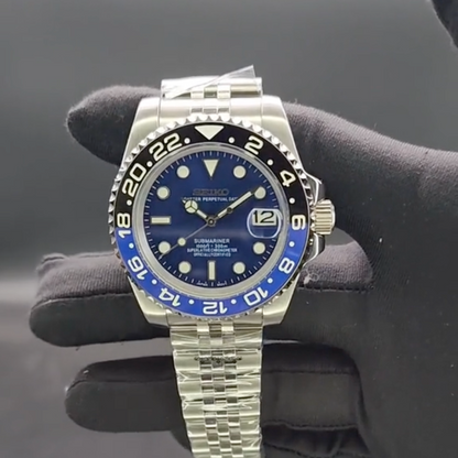 GMT Batman Bleu Jubilee SeikoMod