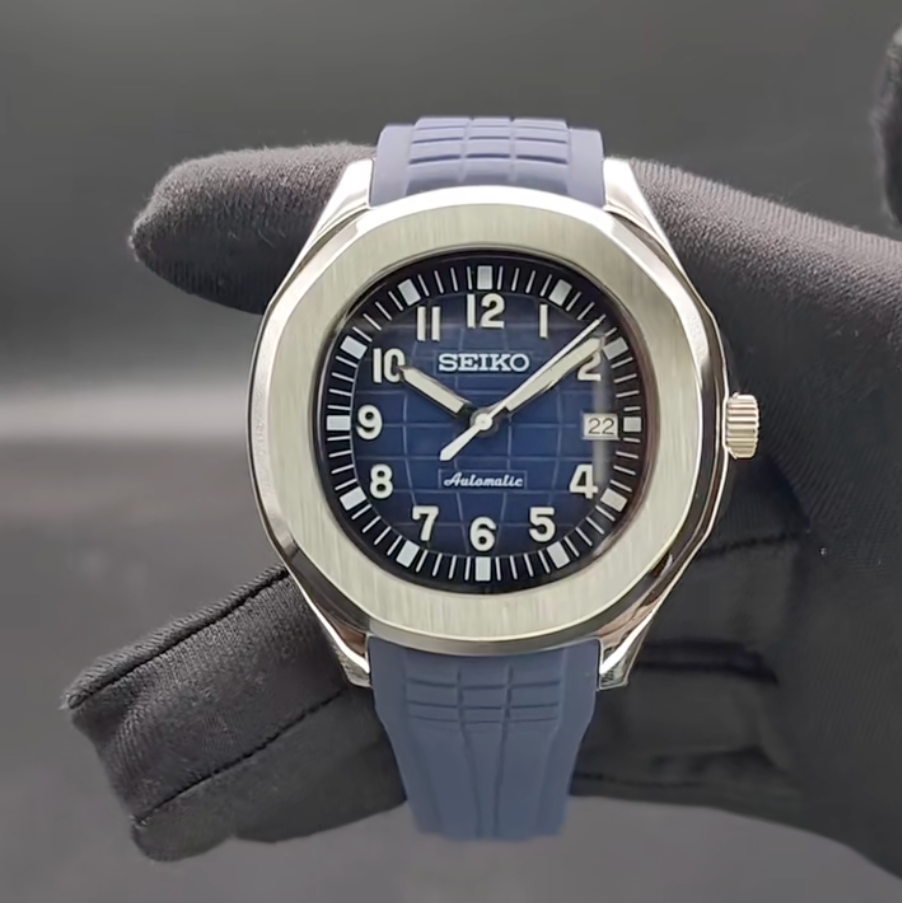 Nautilus bleu Rubber SeikoMod