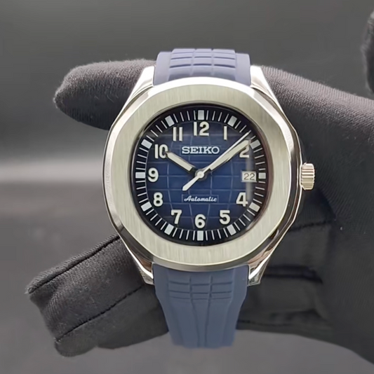 Nautilus bleu Rubber SeikoMod