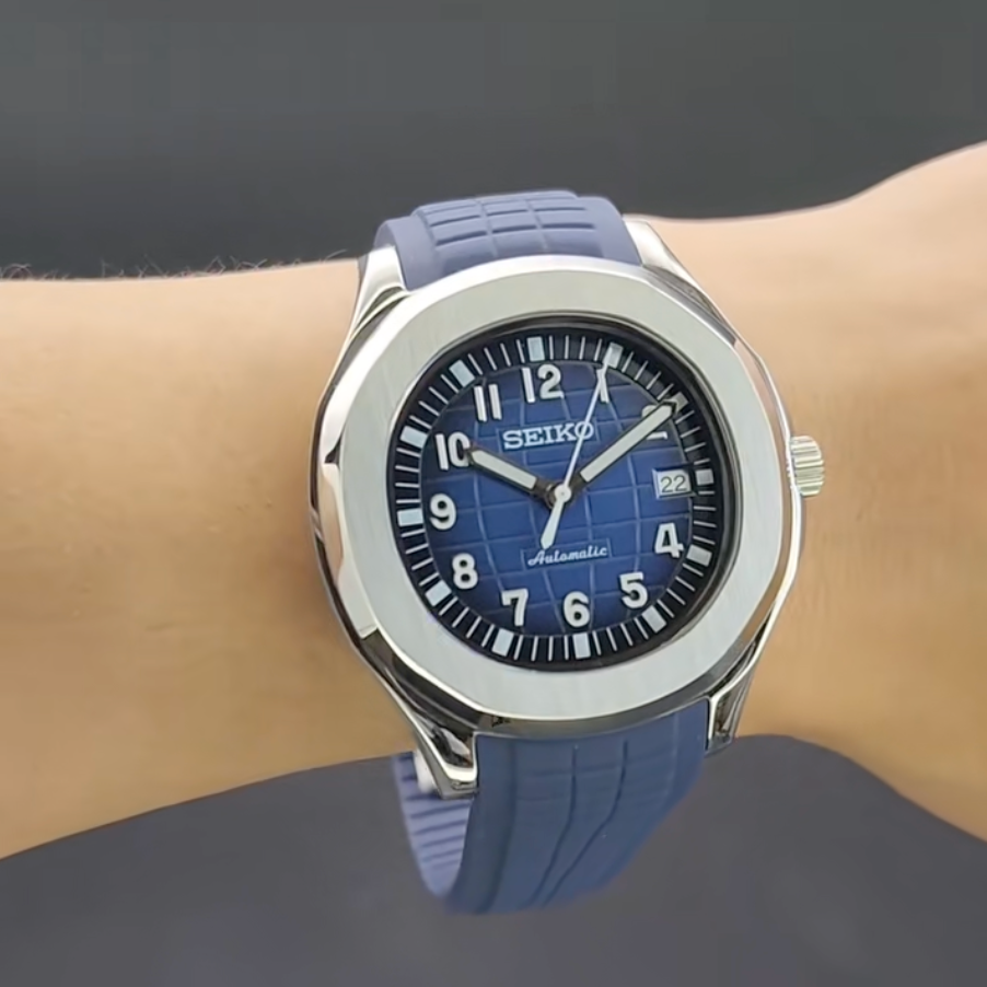 Nautilus bleu Rubber SeikoMod