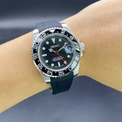 GMT DLC Noir Rubber SeikoMod