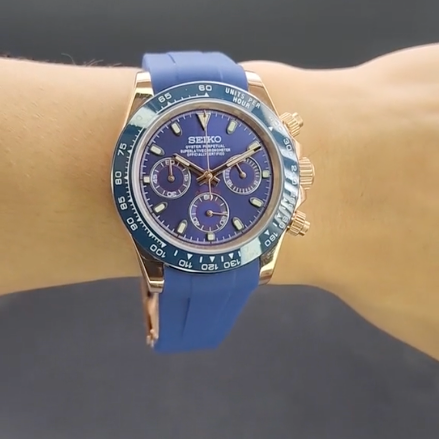 Daytona Or Bleu Rubber SeikoMod
