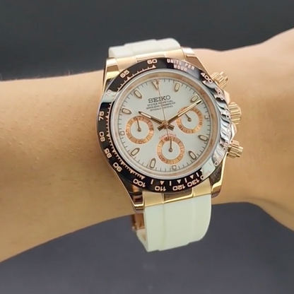Daytona Or Blanc Rubber SeikoMod