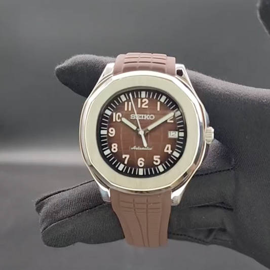Nautilus Marron Rubber SeikoMod