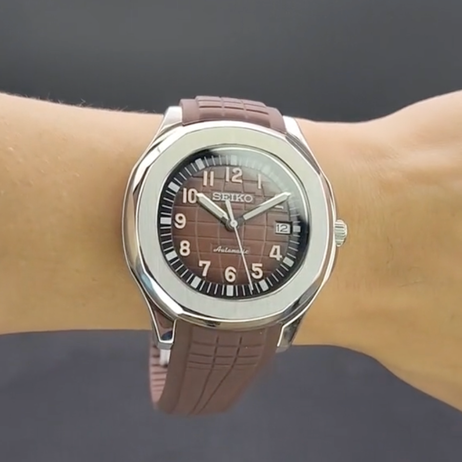 Nautilus Marron Rubber SeikoMod