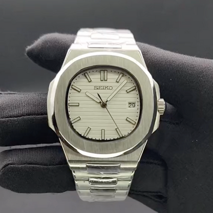 Nautilus Argent SeikoMod